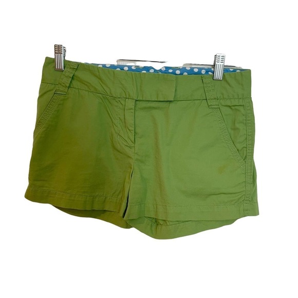 J. Crew Classic Oxford Broken In Chino Short Solid Green Women's Size 4 - Picture 1 of 8